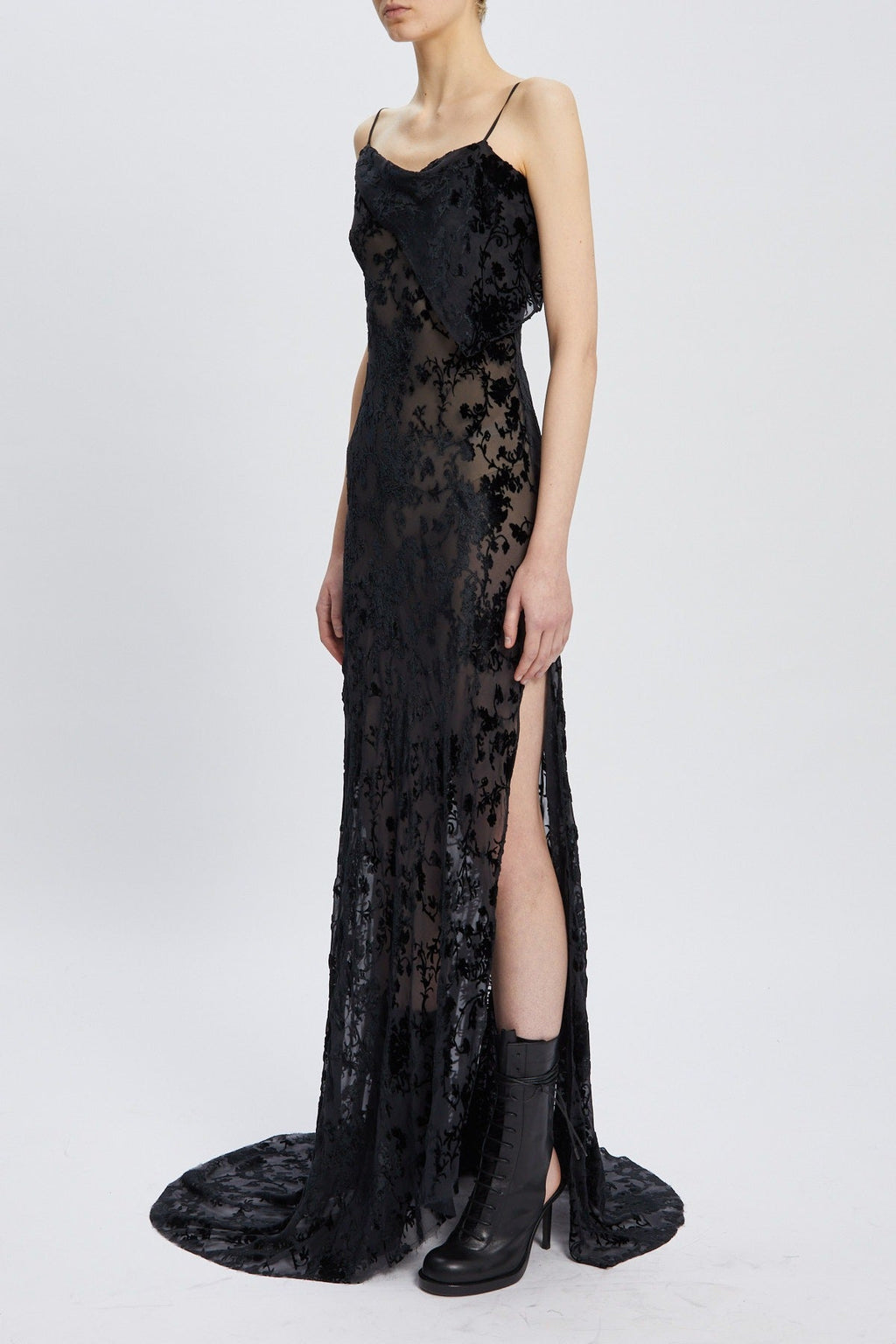 AARICIA LONG BIAS SLIP DRESS