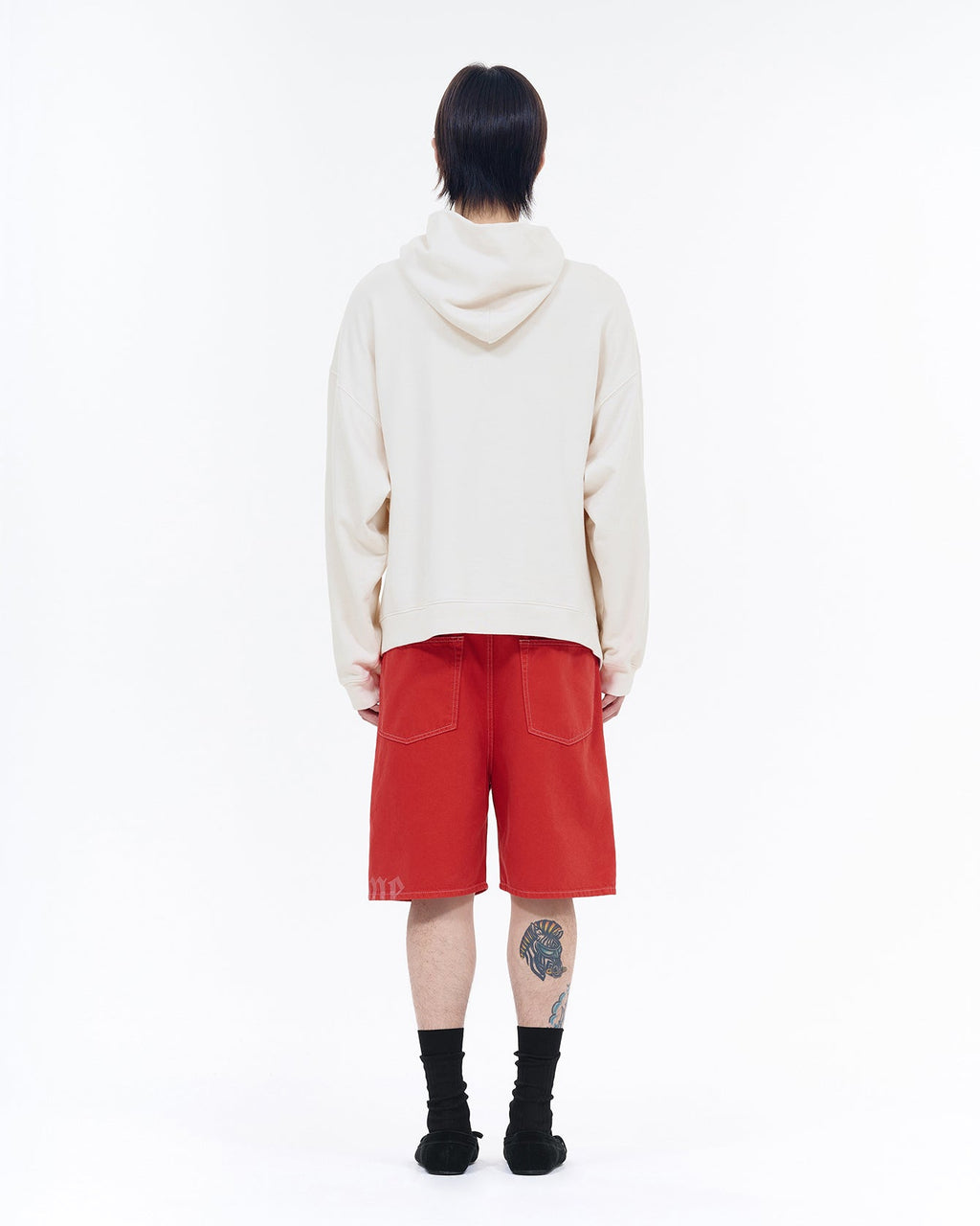 WHITE FLARE HOODIE ZIP-UP