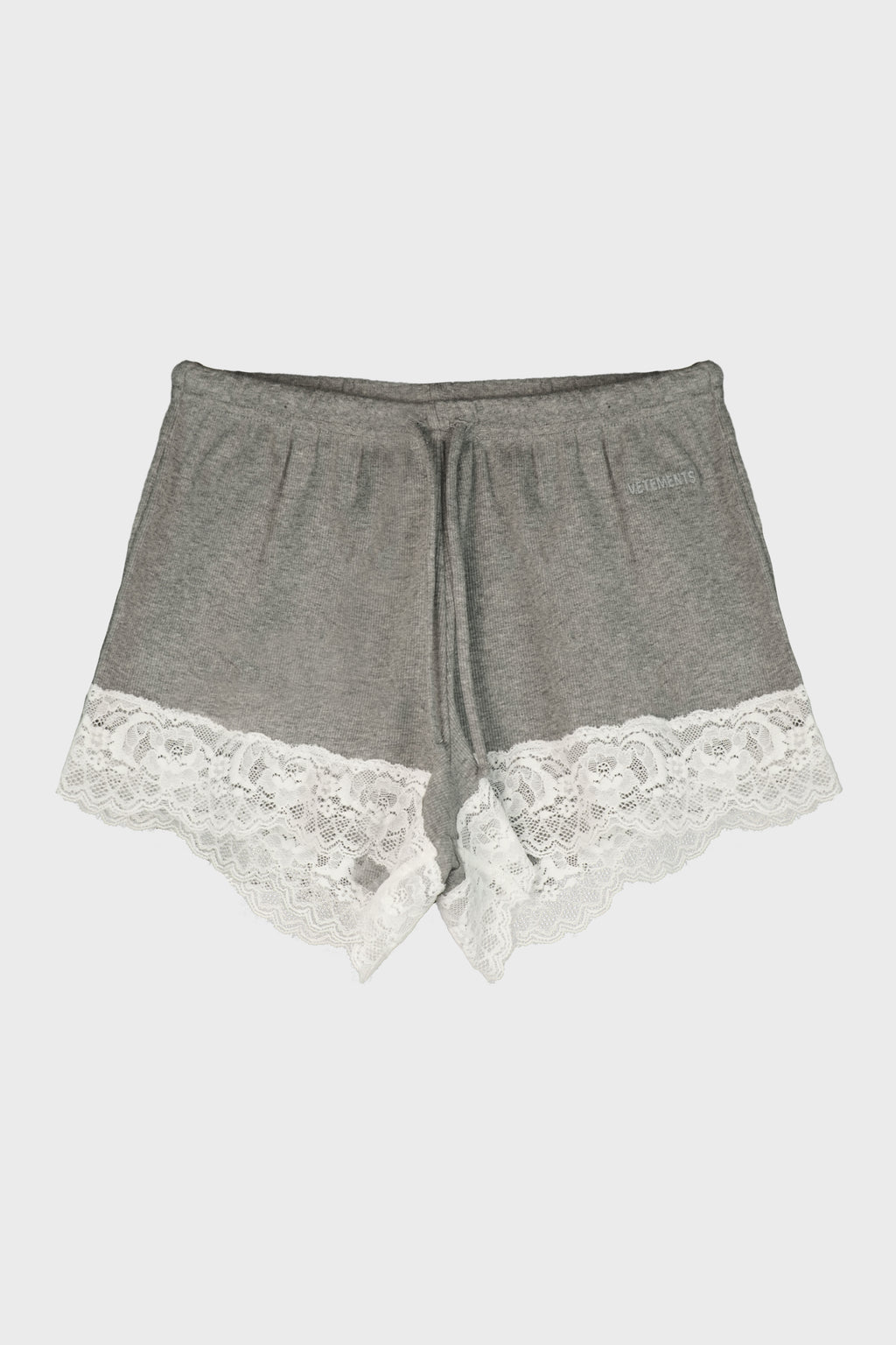 LACE MNI SHORTS GREY MELANGE