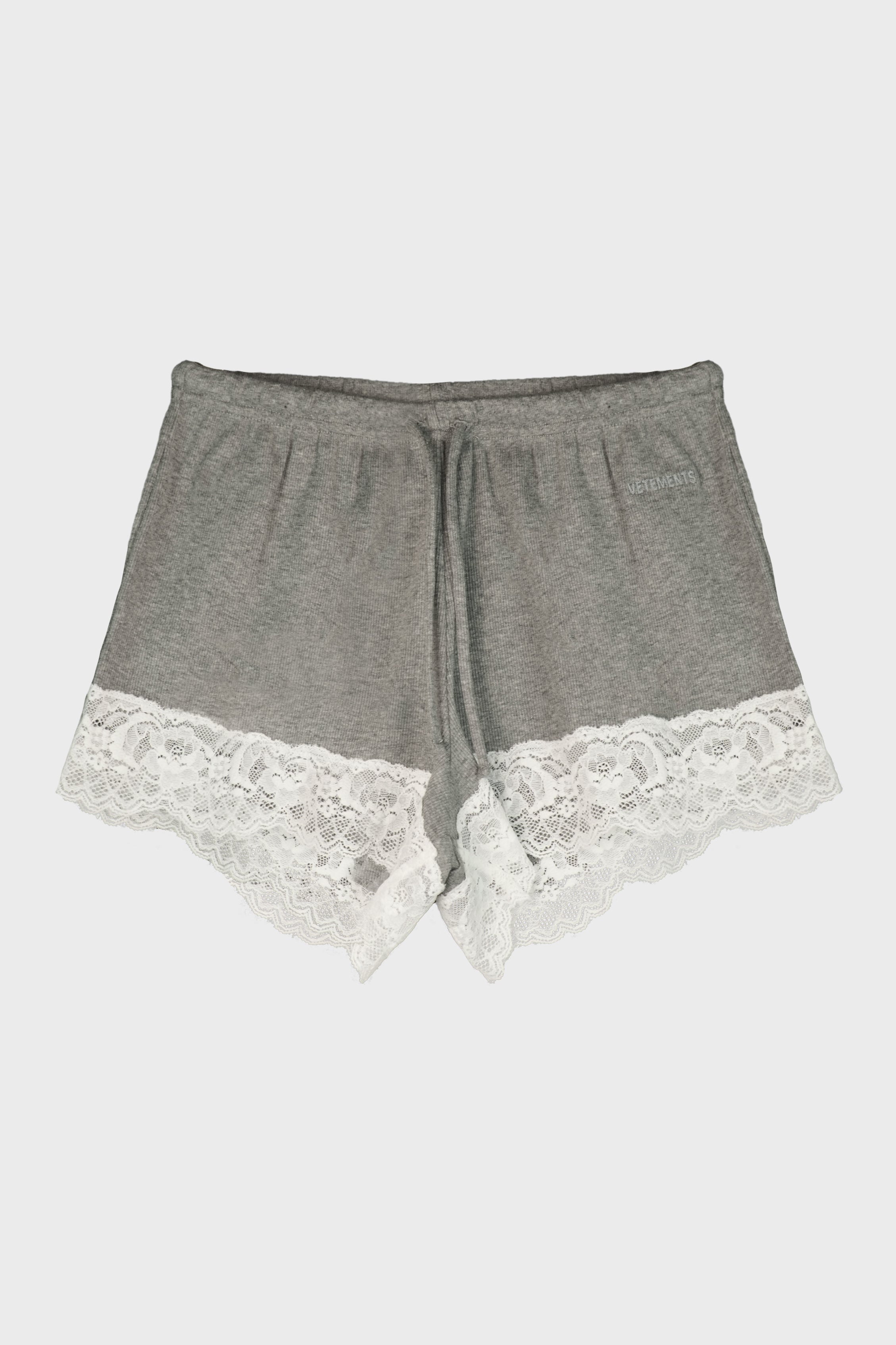 LACE MNI SHORTS GREY MELANGE
