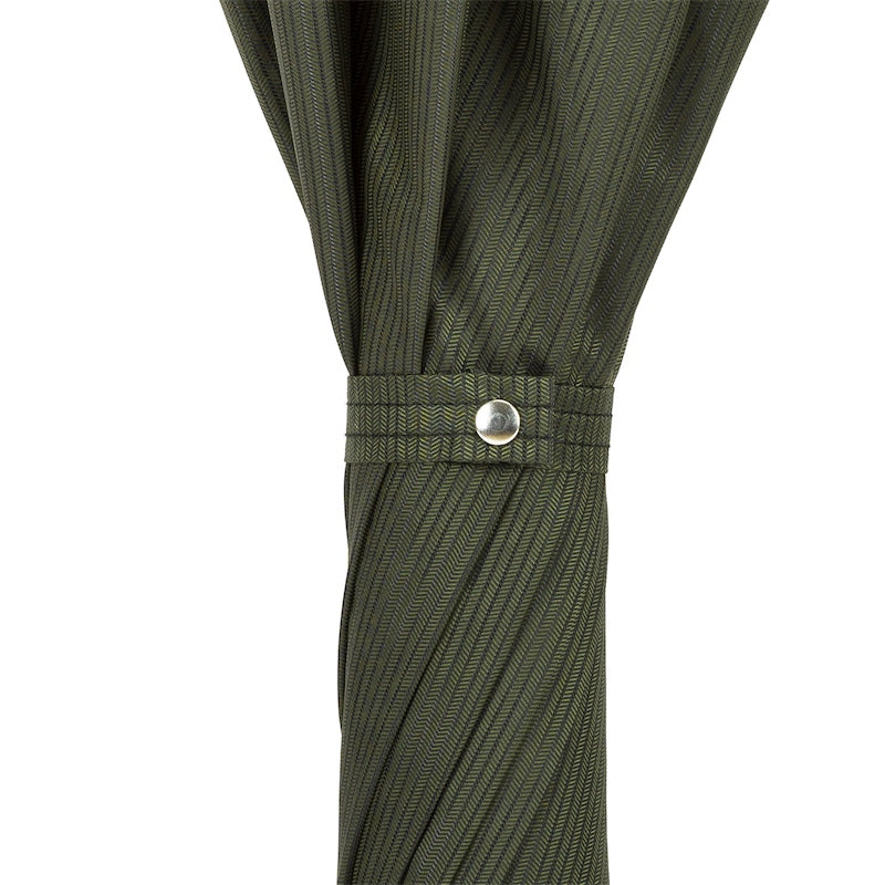 GREEN UMBRELLA, SILVER LION HANDLE