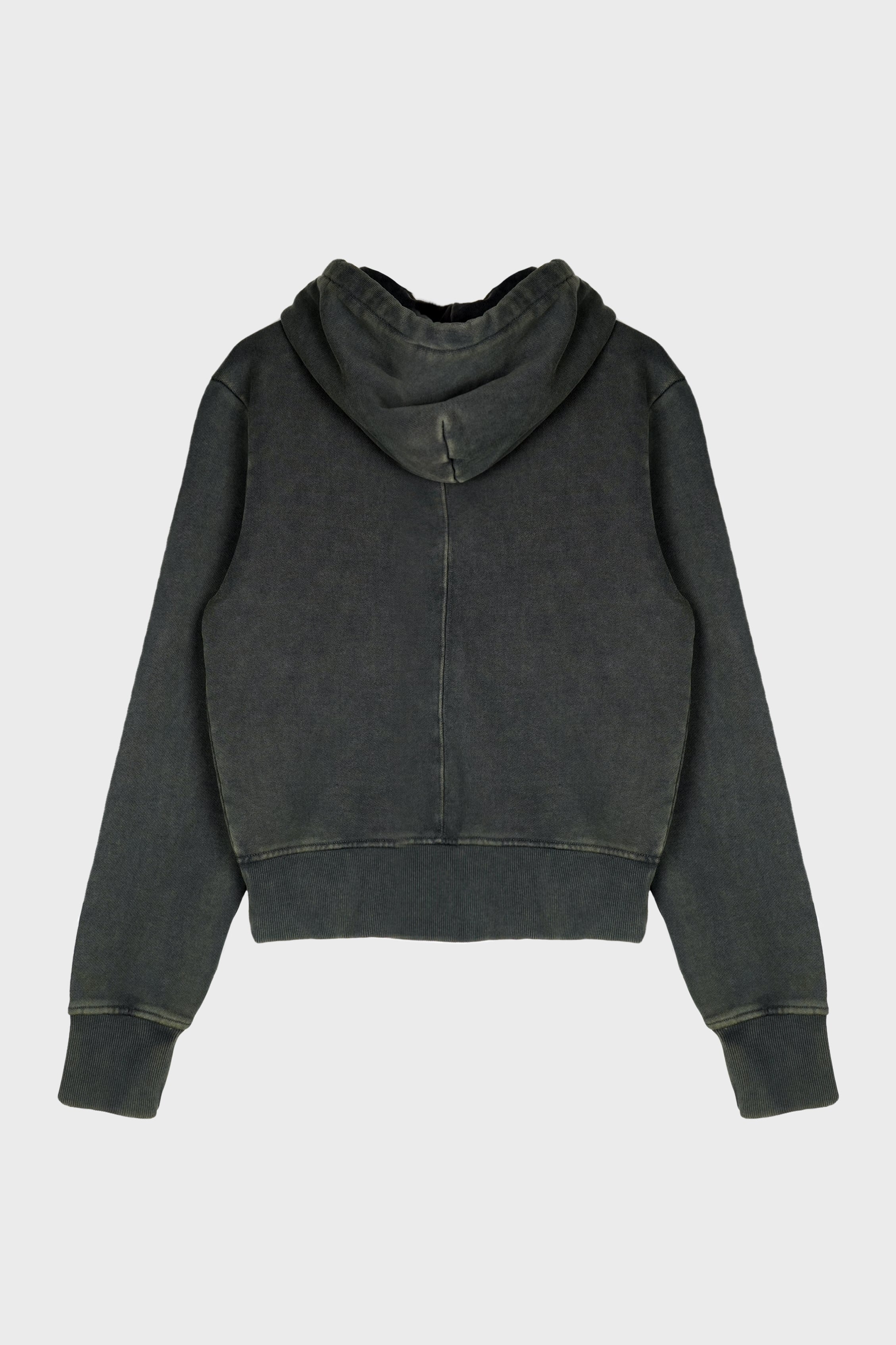 SLIM ZIP UP WASHED BLACK