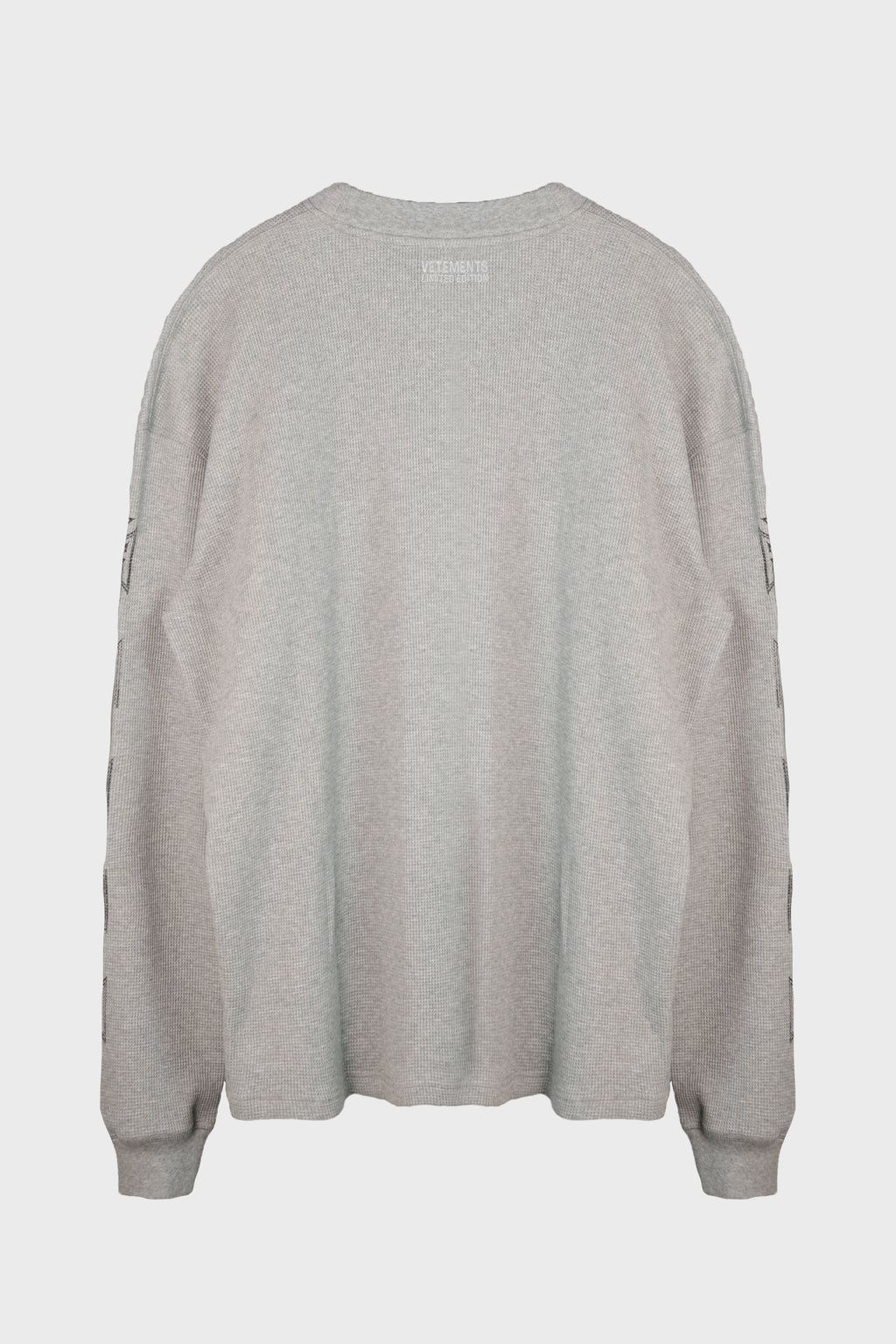 BIKER CROSS WAFFLE LONGSLEEVE GREY MELANGE