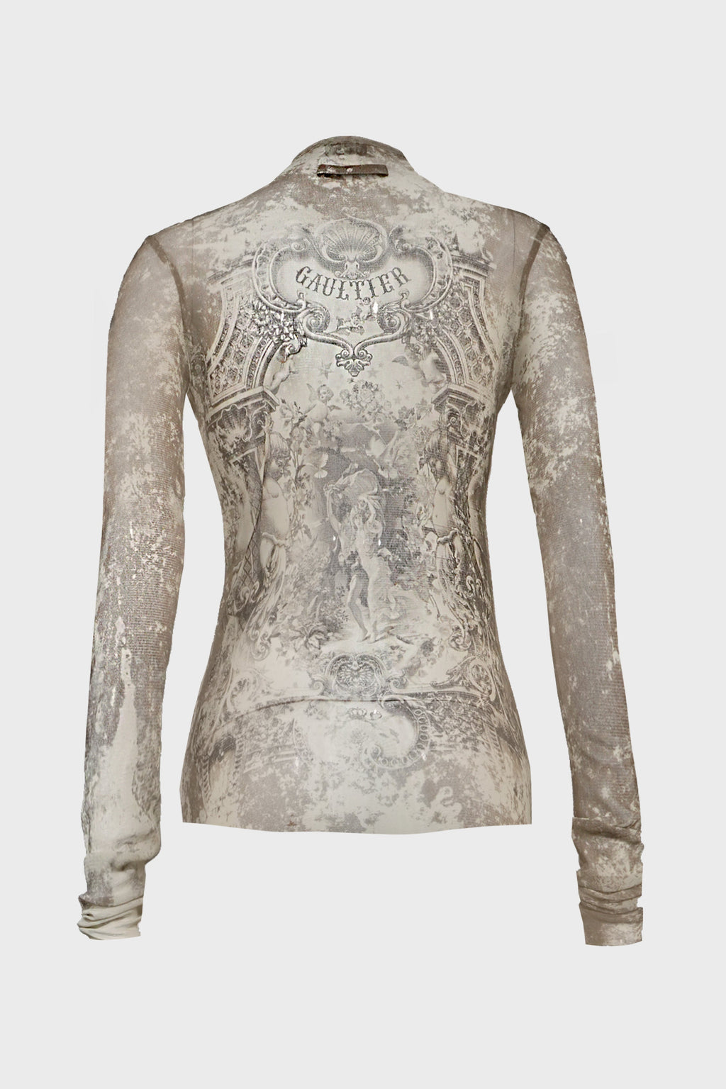 MESH LS TOP "MÉDAILLON" LIGHTBEIGE