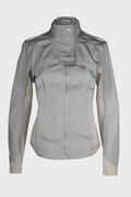 DOUBLE LAYER MOTO JACKET CHARCOAL