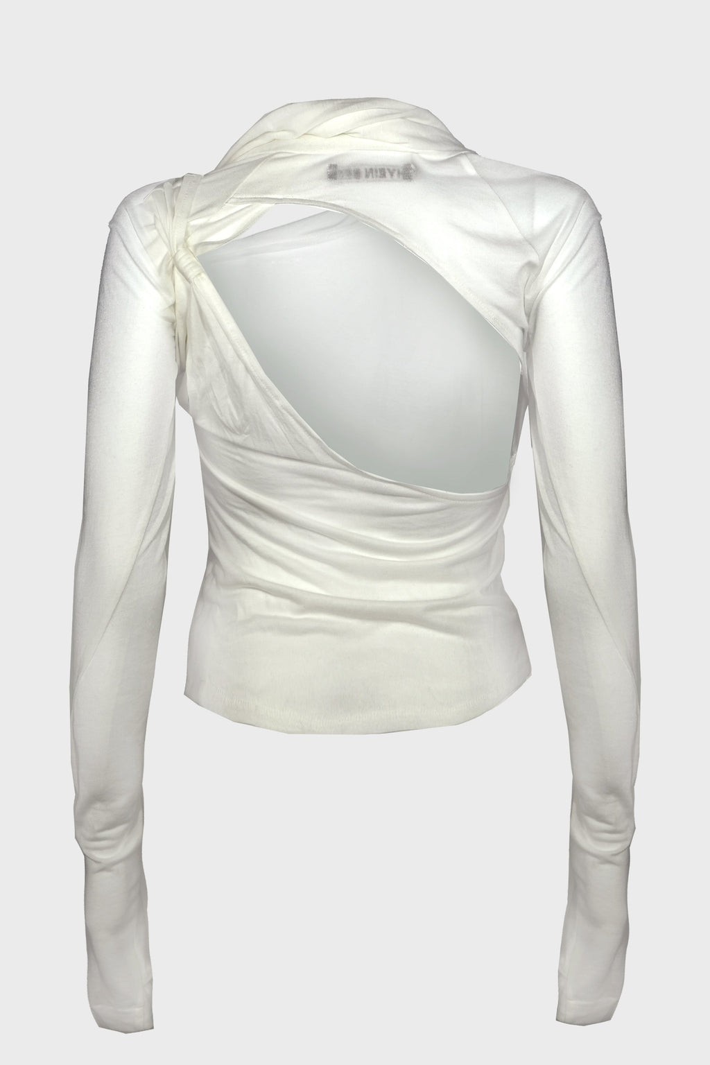 TIED LONG SLEEVE TOP WHITE