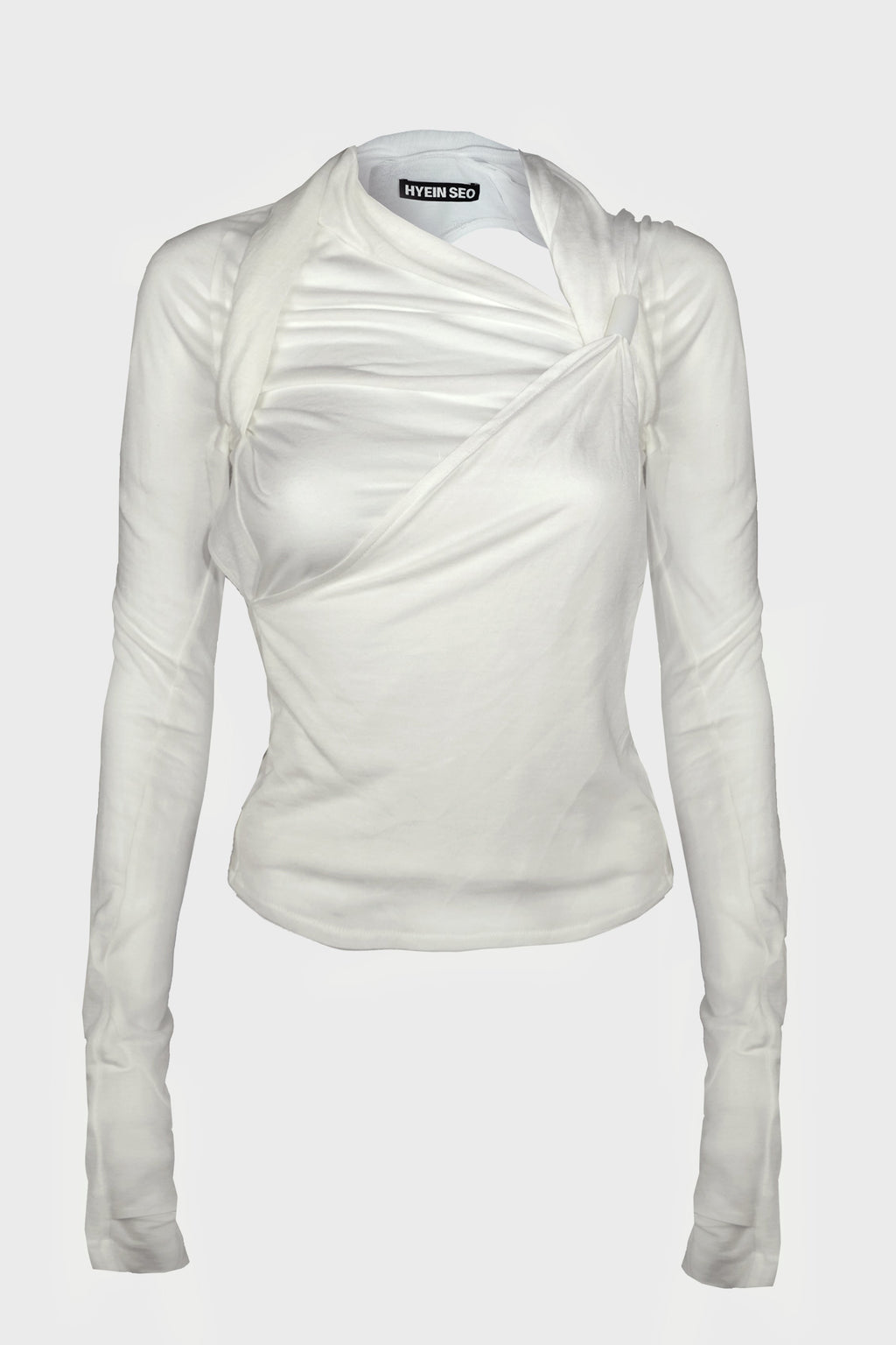 TIED LONG SLEEVE TOP WHITE