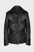 SHIRT COLLAR ZIP BLOUSON BLACK