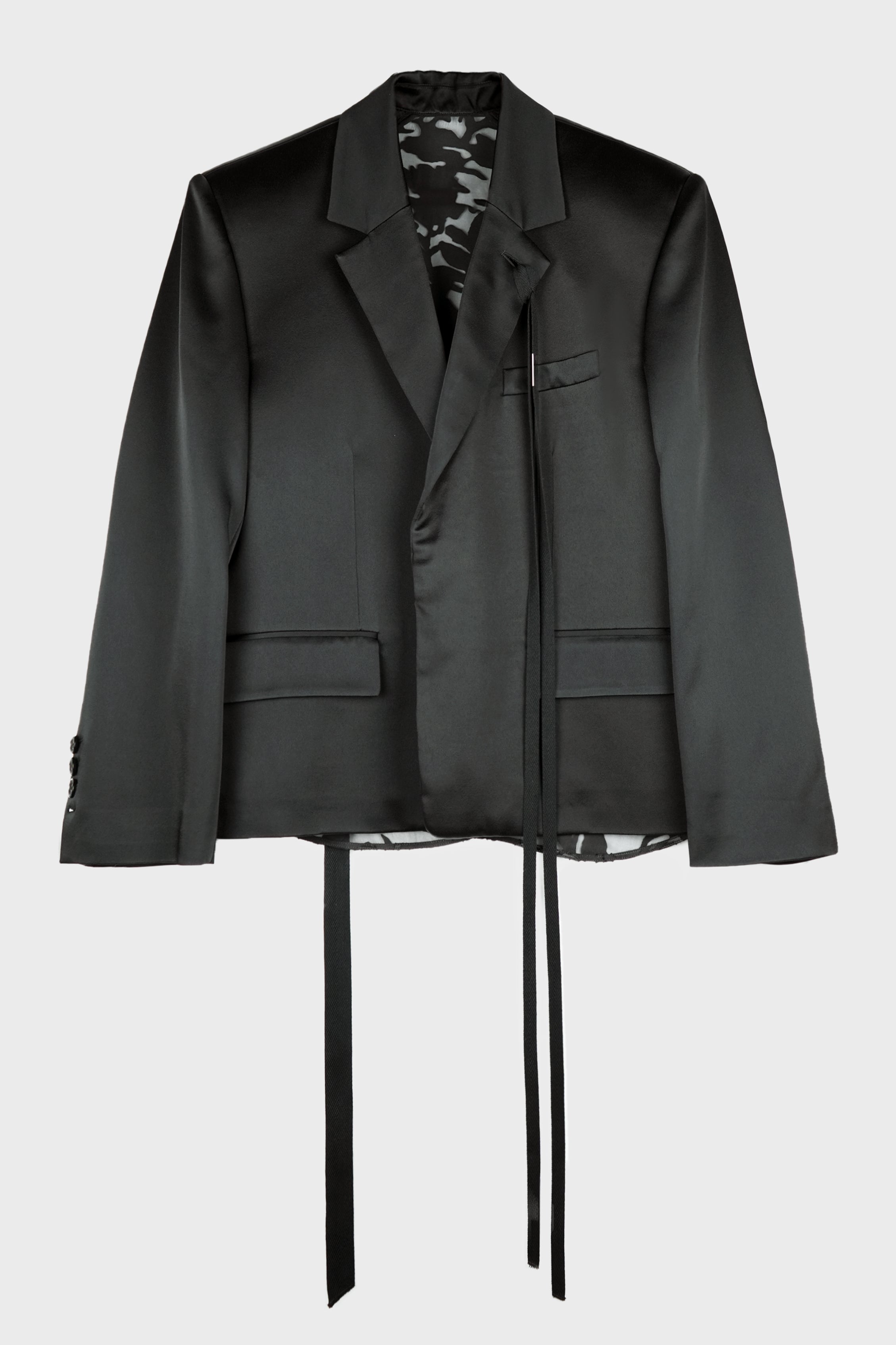 SUSA COMFORT TAILORED JACKET W/ DEVORE' RAMAGE SATIN CONTRAST