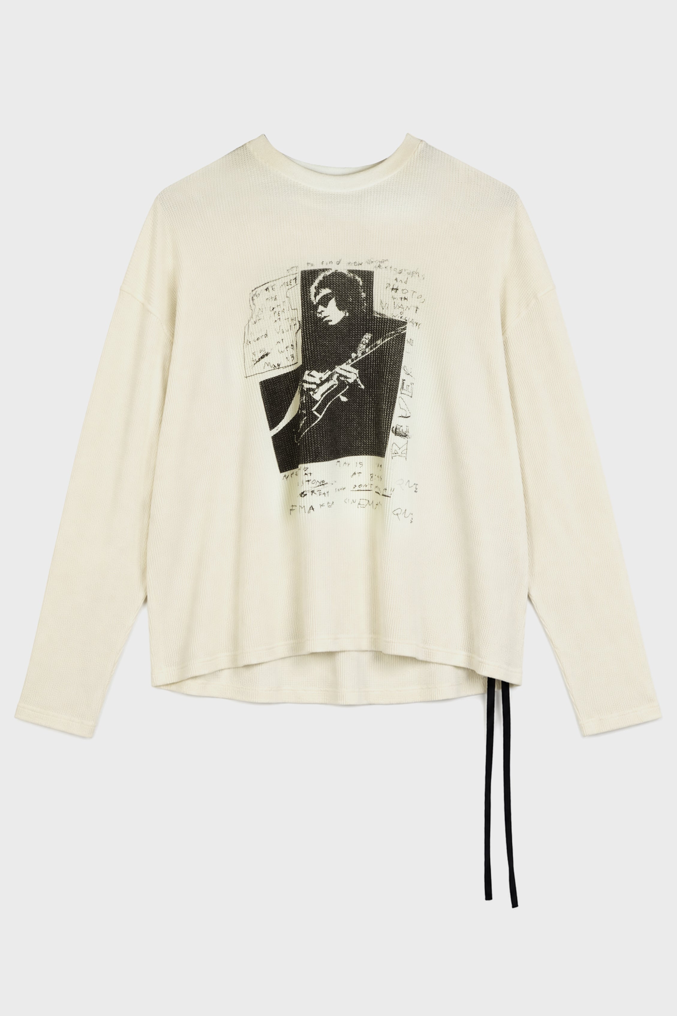 EMIL WAFFLE JERSEY T-SHIRT "THE NIGHT WHISPERS" PRINT CHALK