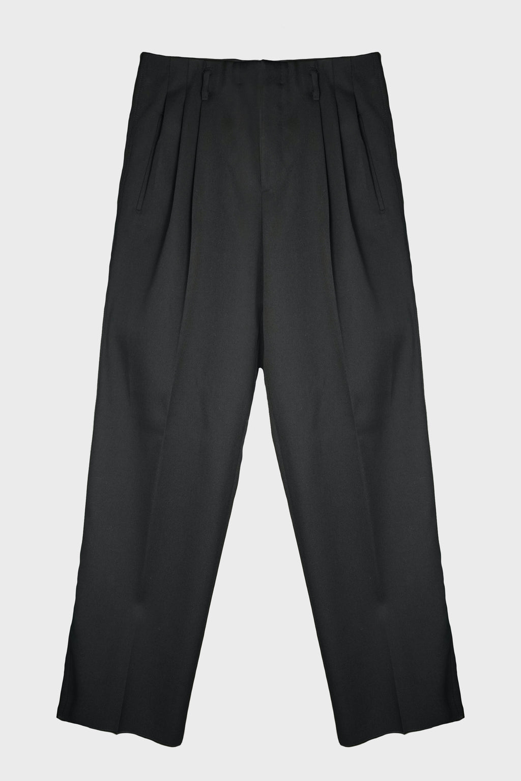 PLEATED TROUSERS BLACK