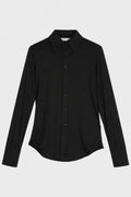 BUTTON-UP TOP PURE BLACK