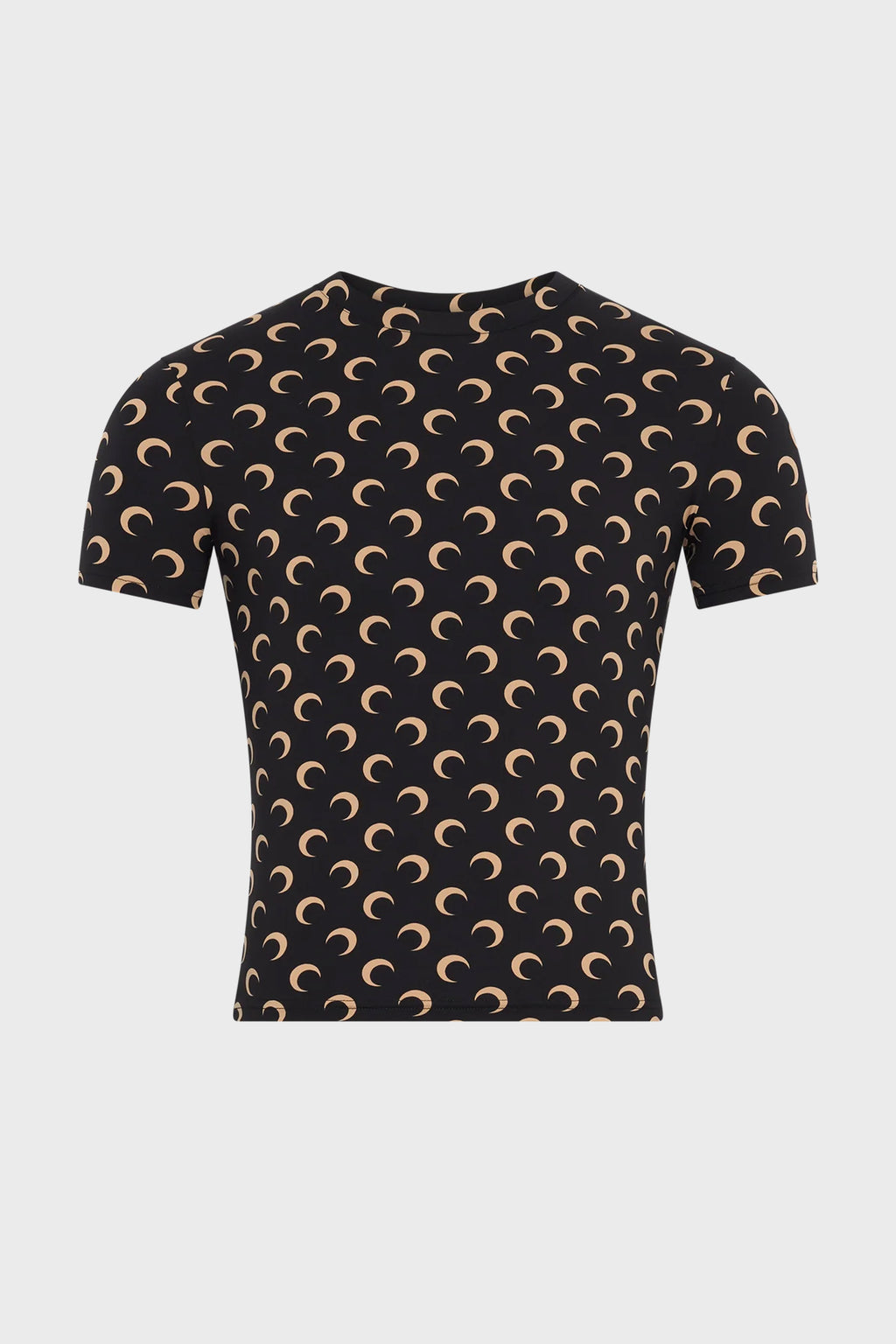 MOON PRINTED JERSEY SS CREWNECK TOP INVERSE TAN