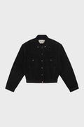 SHRUNKEN DENIM JACKET MAGNETITE