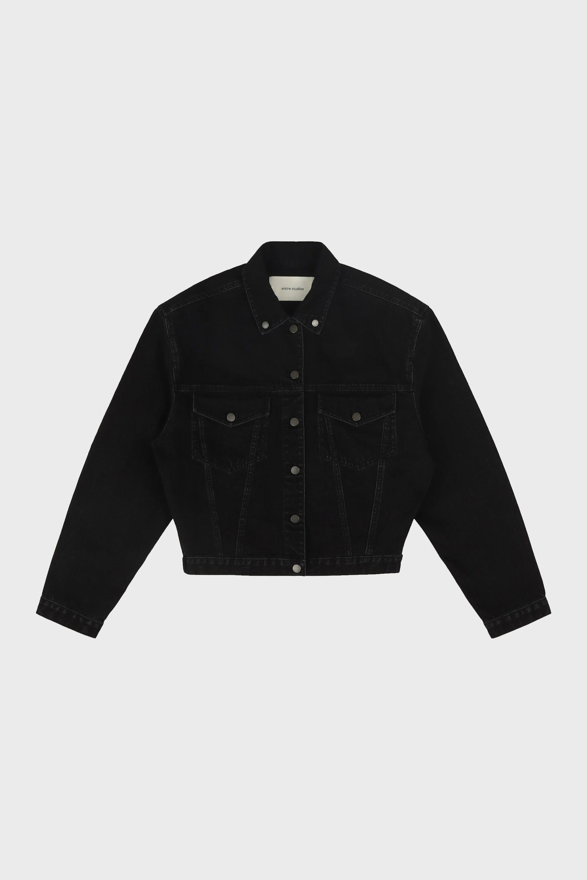 SHRUNKEN DENIM JACKET MAGNETITE