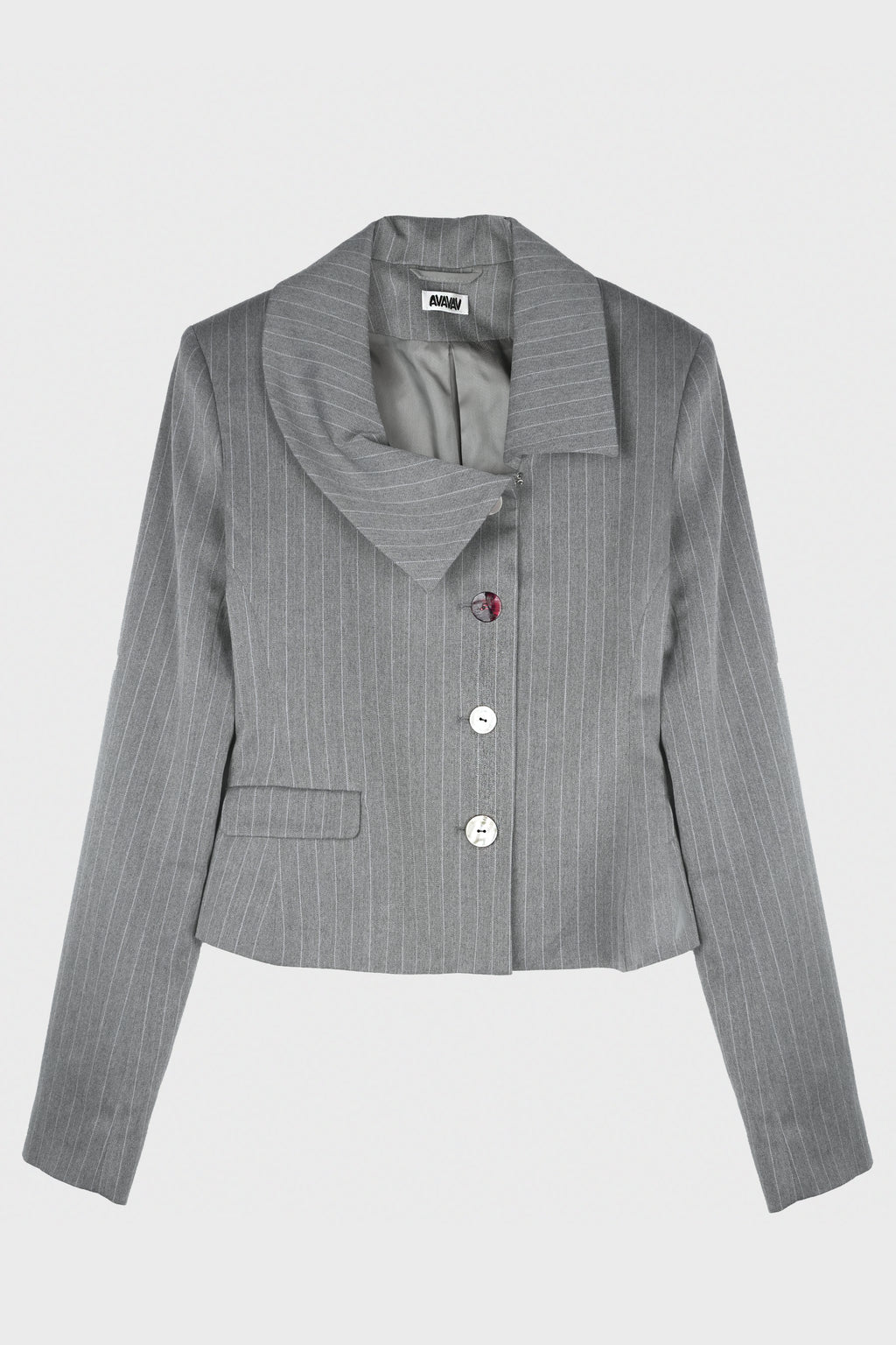 BLAZER PINSTRIPE BUTTONS GREY