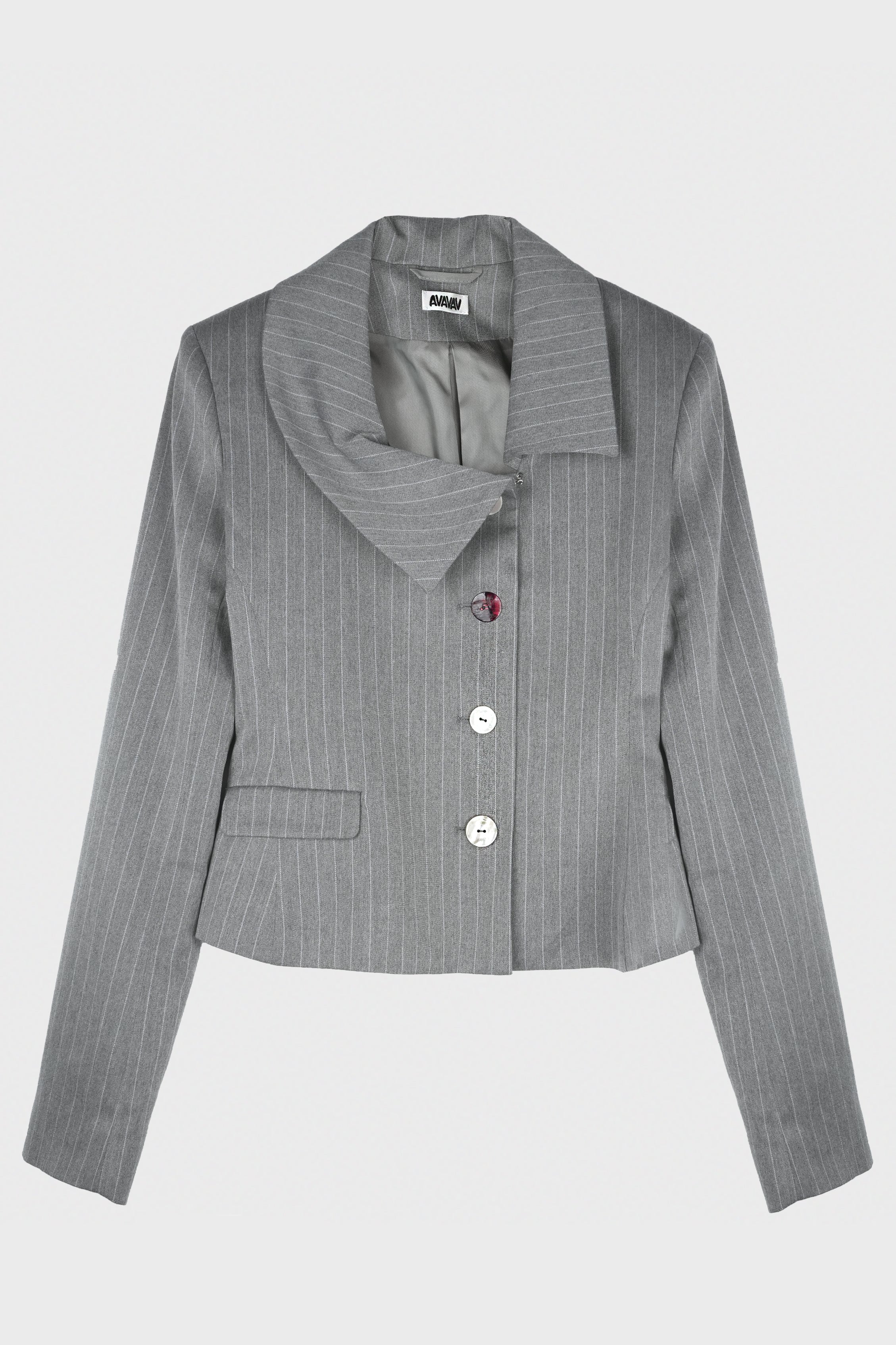 BLAZER PINSTRIPE BUTTONS GREY