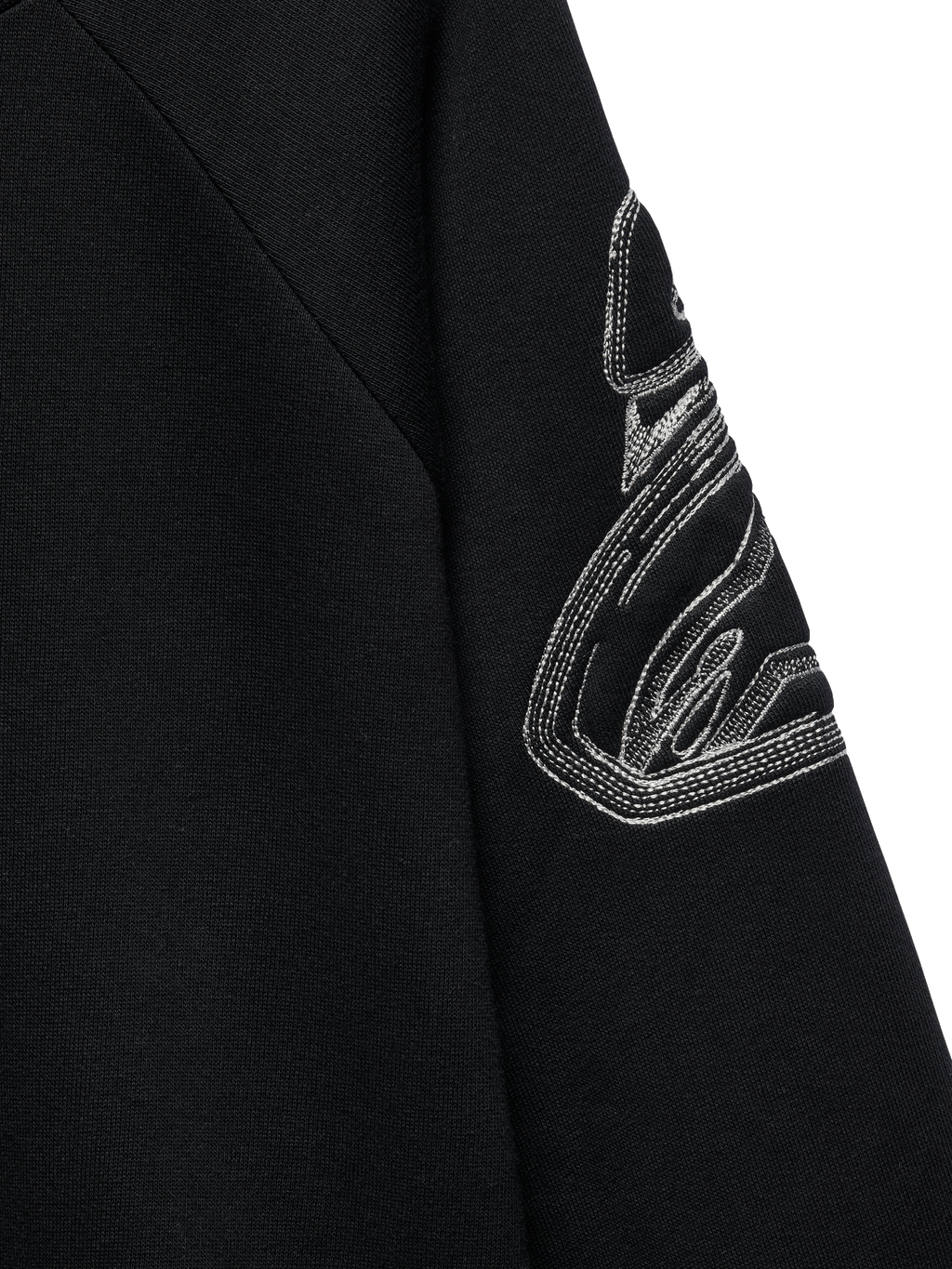 SHOULDER CUP CREWNECK BLACK