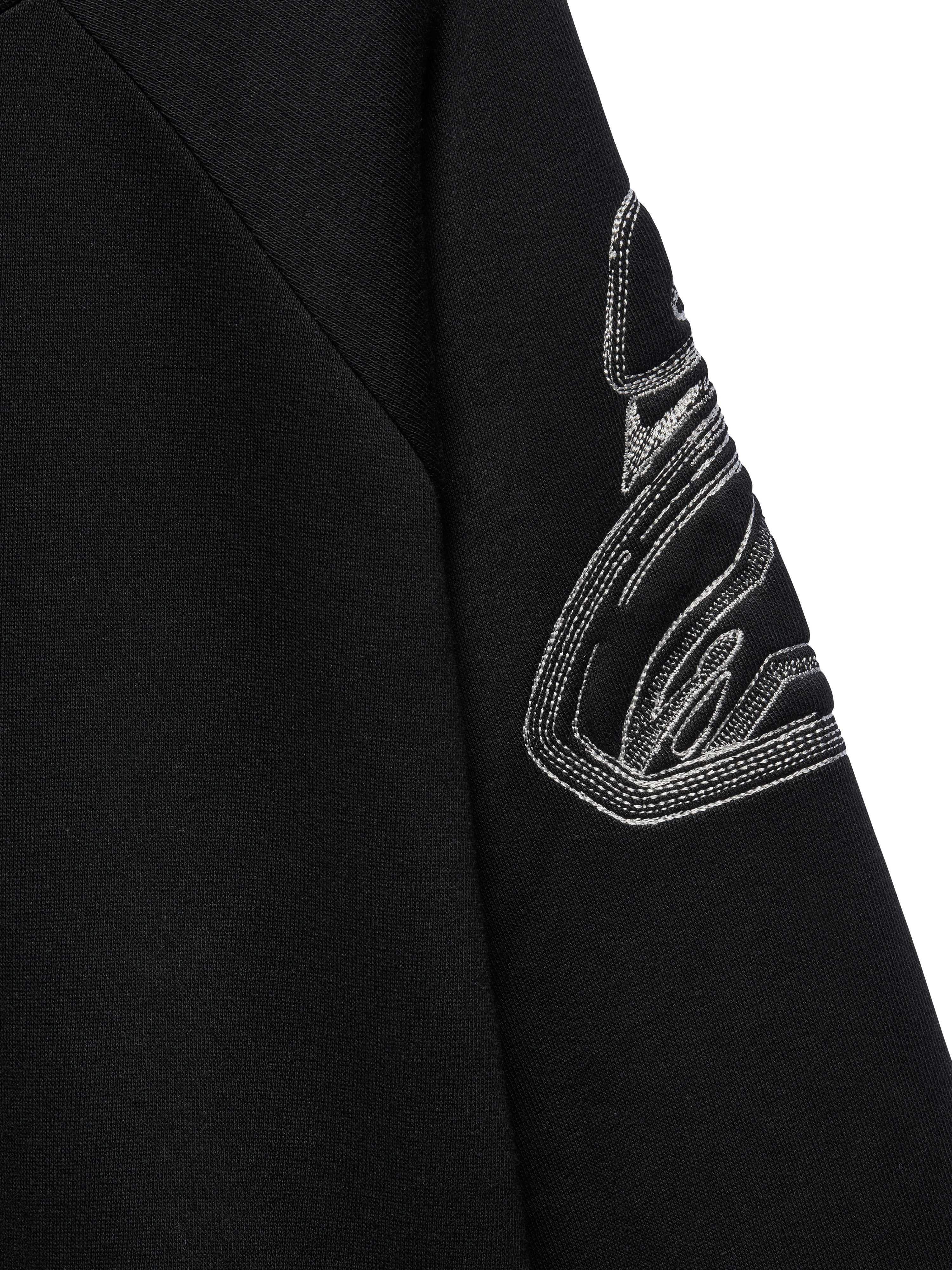 SHOULDER CUP CREWNECK BLACK