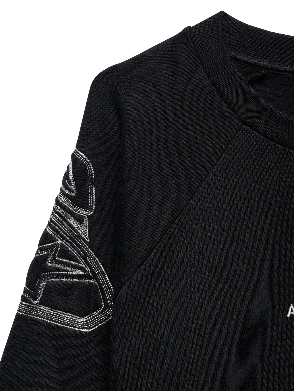 SHOULDER CUP CREWNECK BLACK