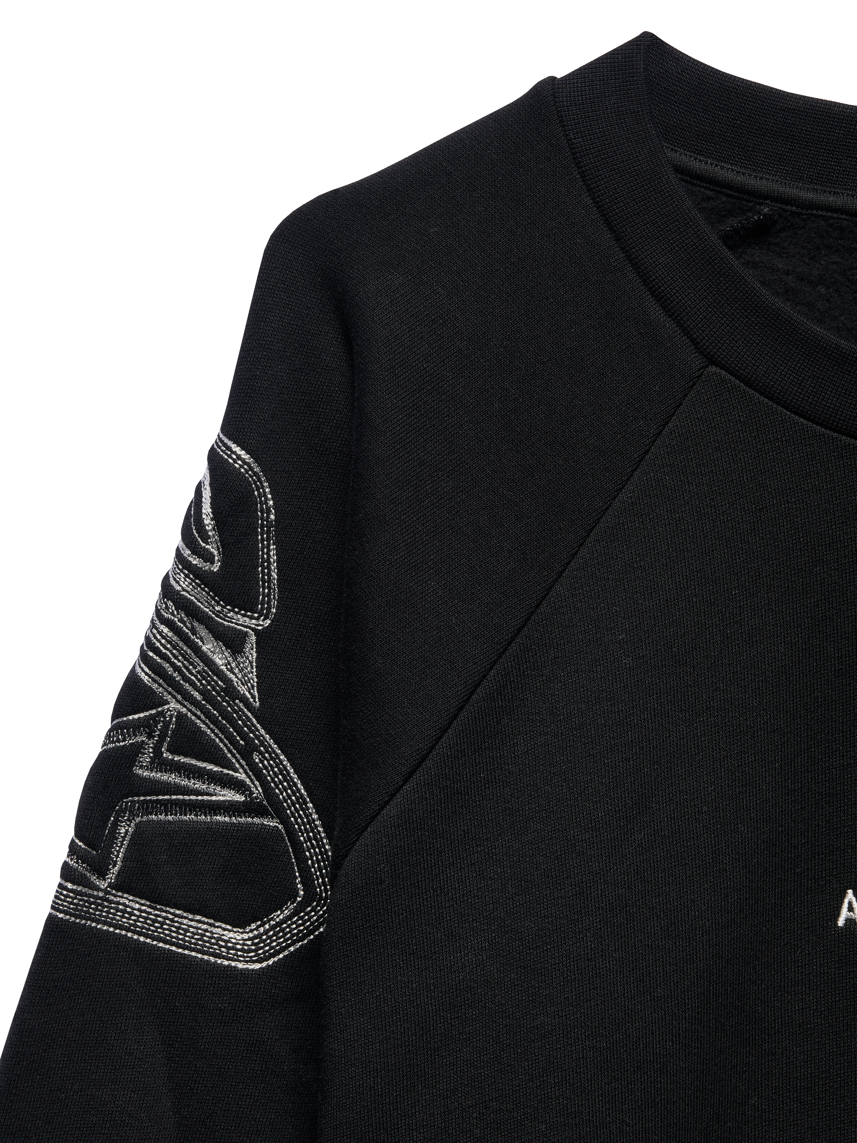 SHOULDER CUP CREWNECK BLACK