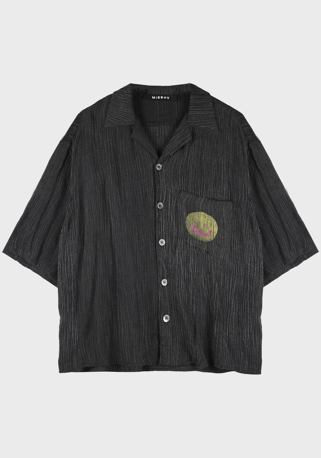 SMILE SHIRT WASHED BLACK