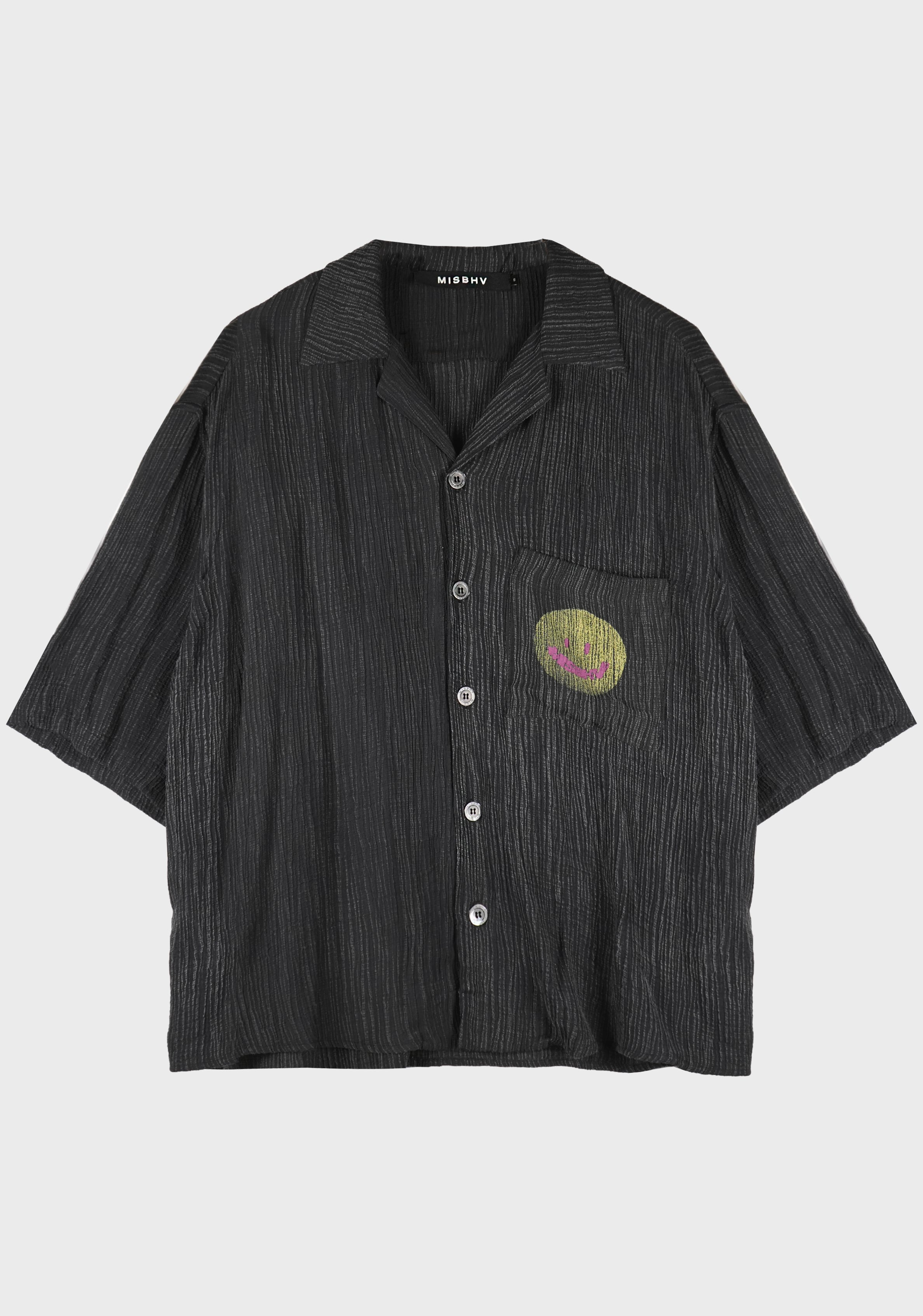 SMILE SHIRT WASHED BLACK
