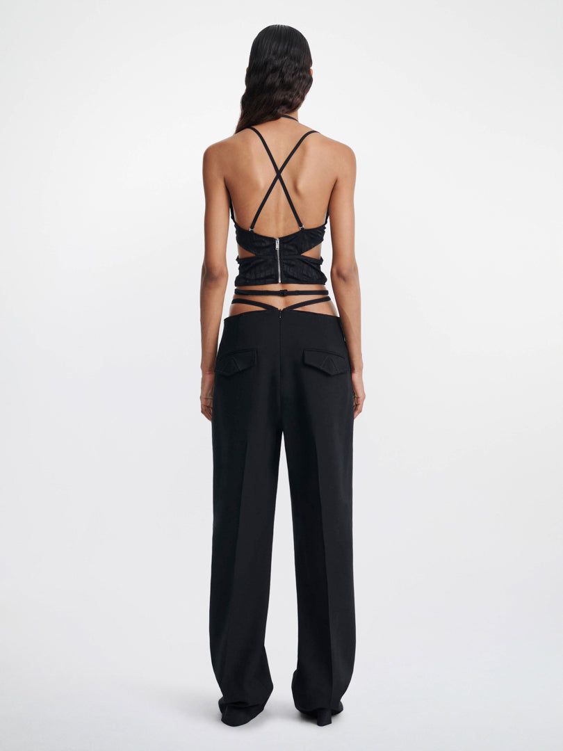 BLACK CAMO LACE CORSET