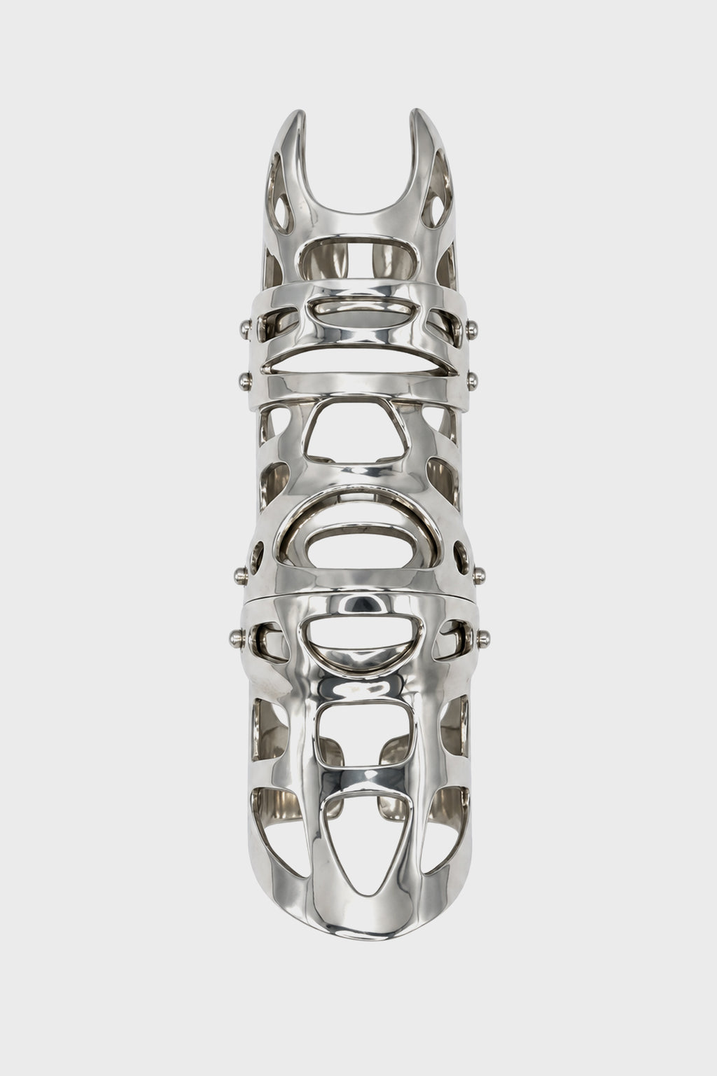 × JULIUS 7 FULL FINGER RING SILVER