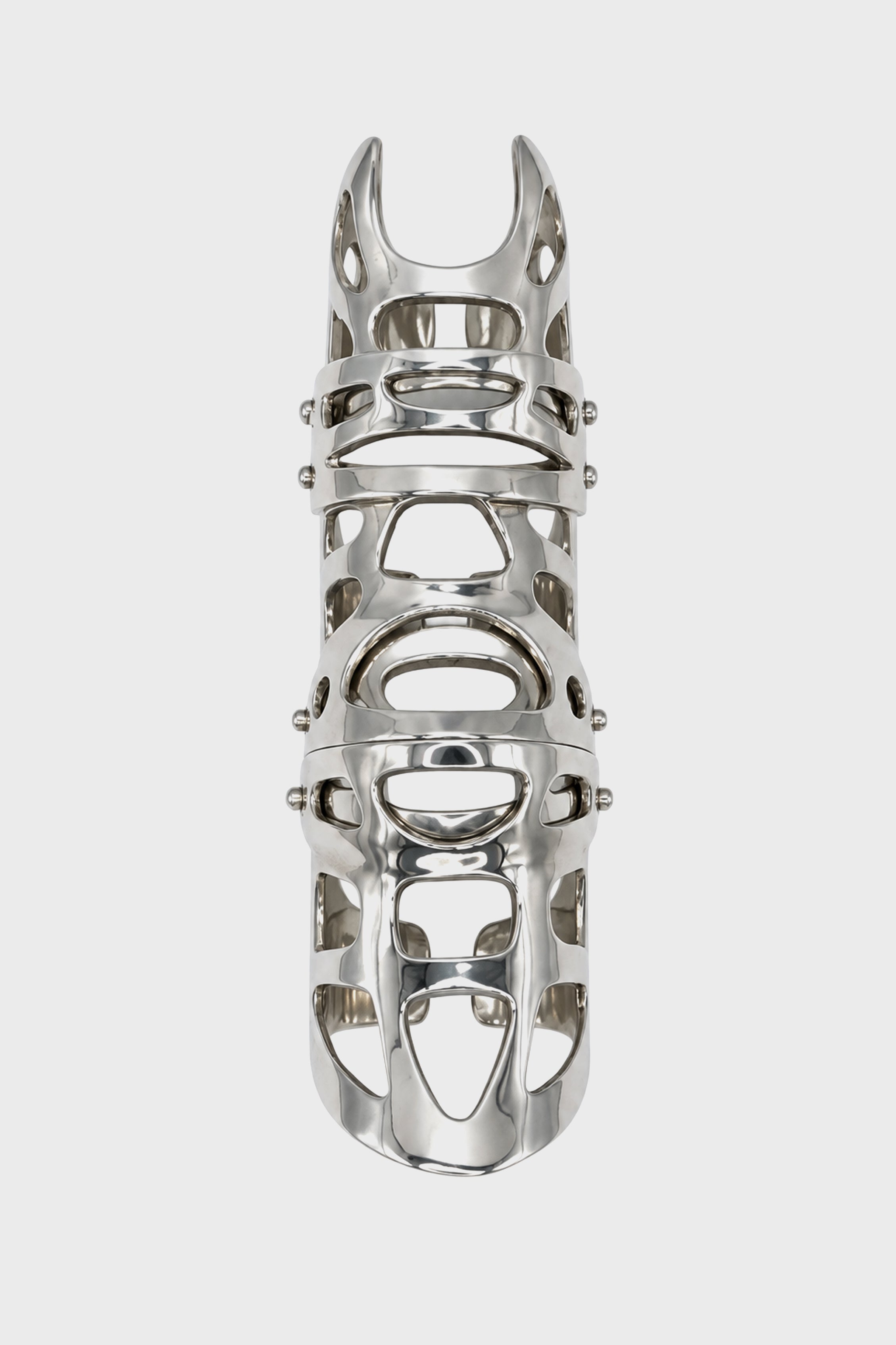 × JULIUS 7 FULL FINGER RING SILVER