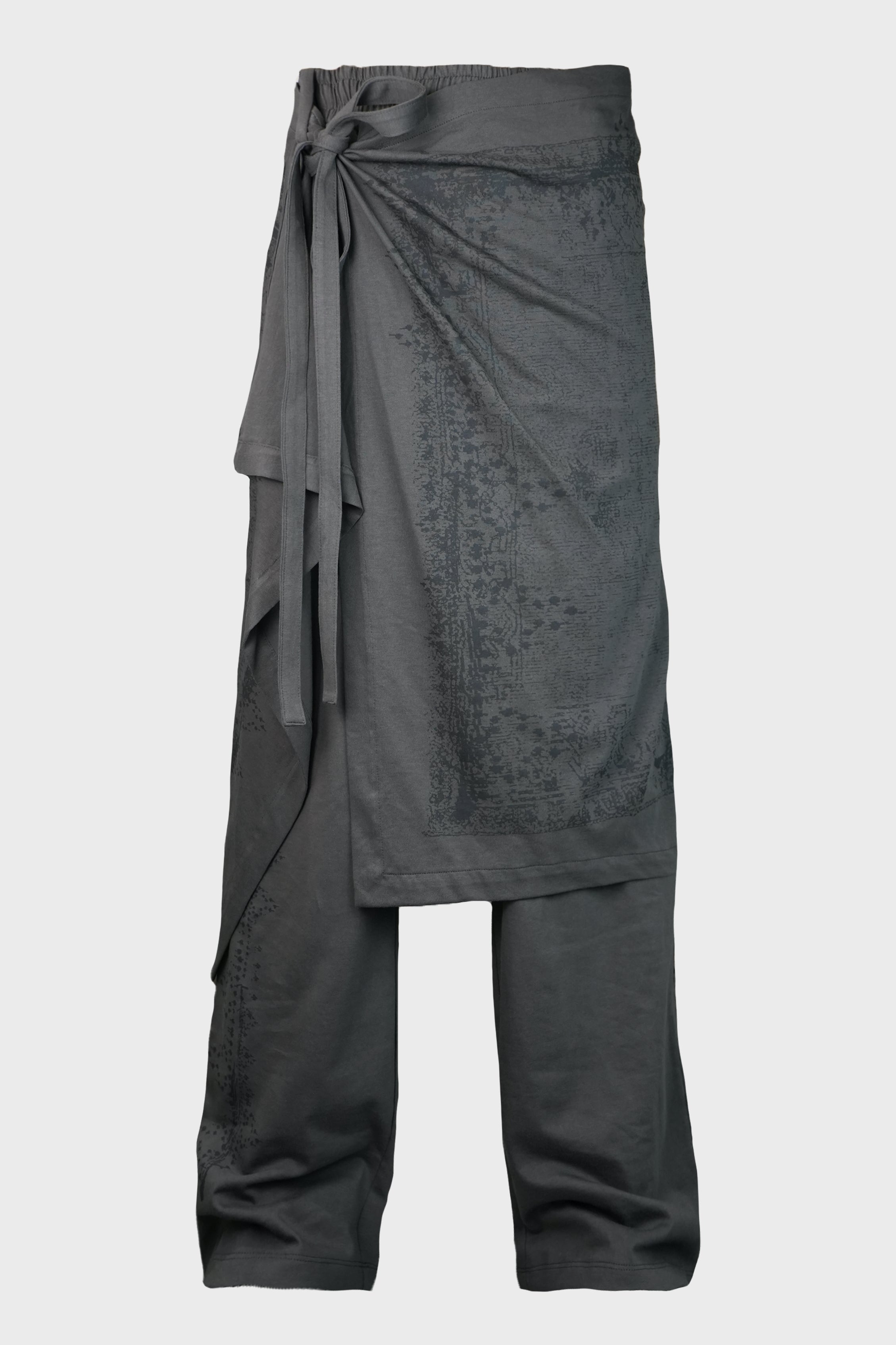 JERSEY SCARF PANTS CHARCOAL