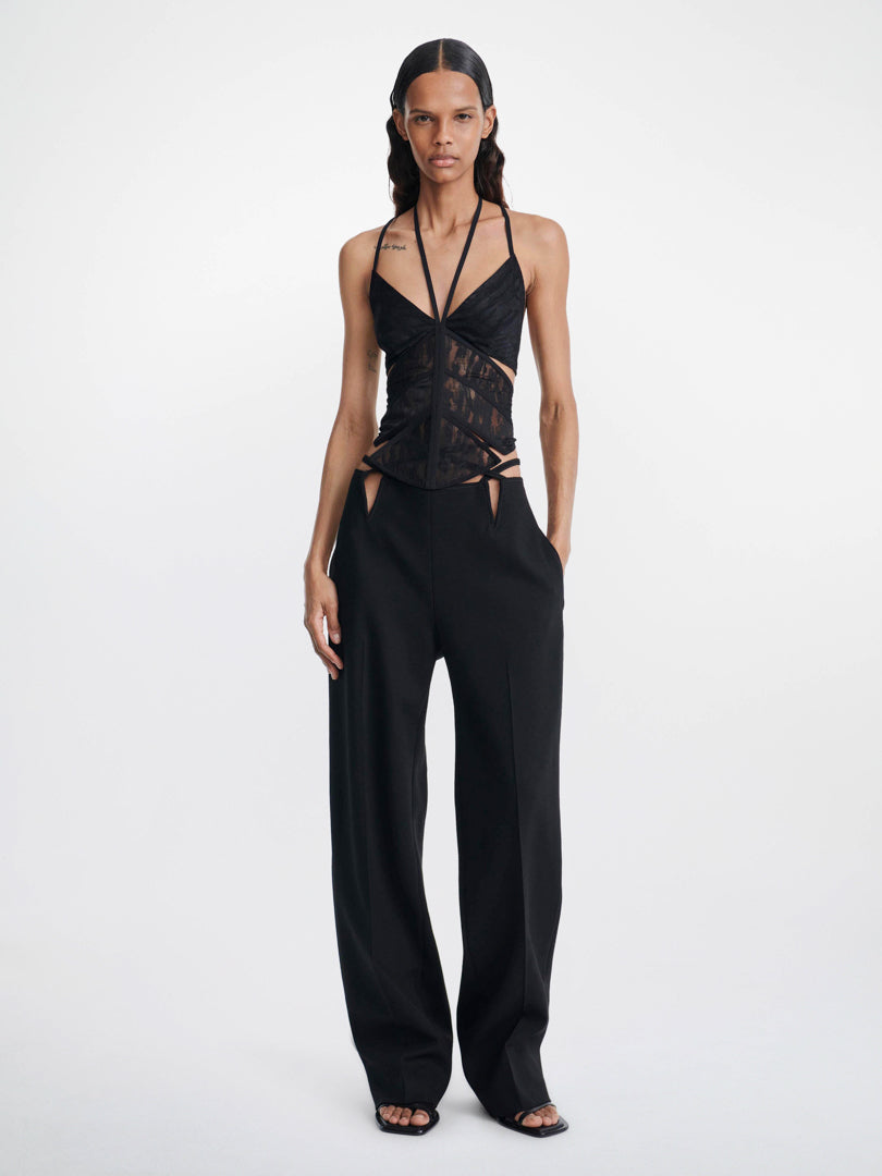 BLACK CAMO LACE CORSET