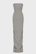BUSTIER GOWN STEEL