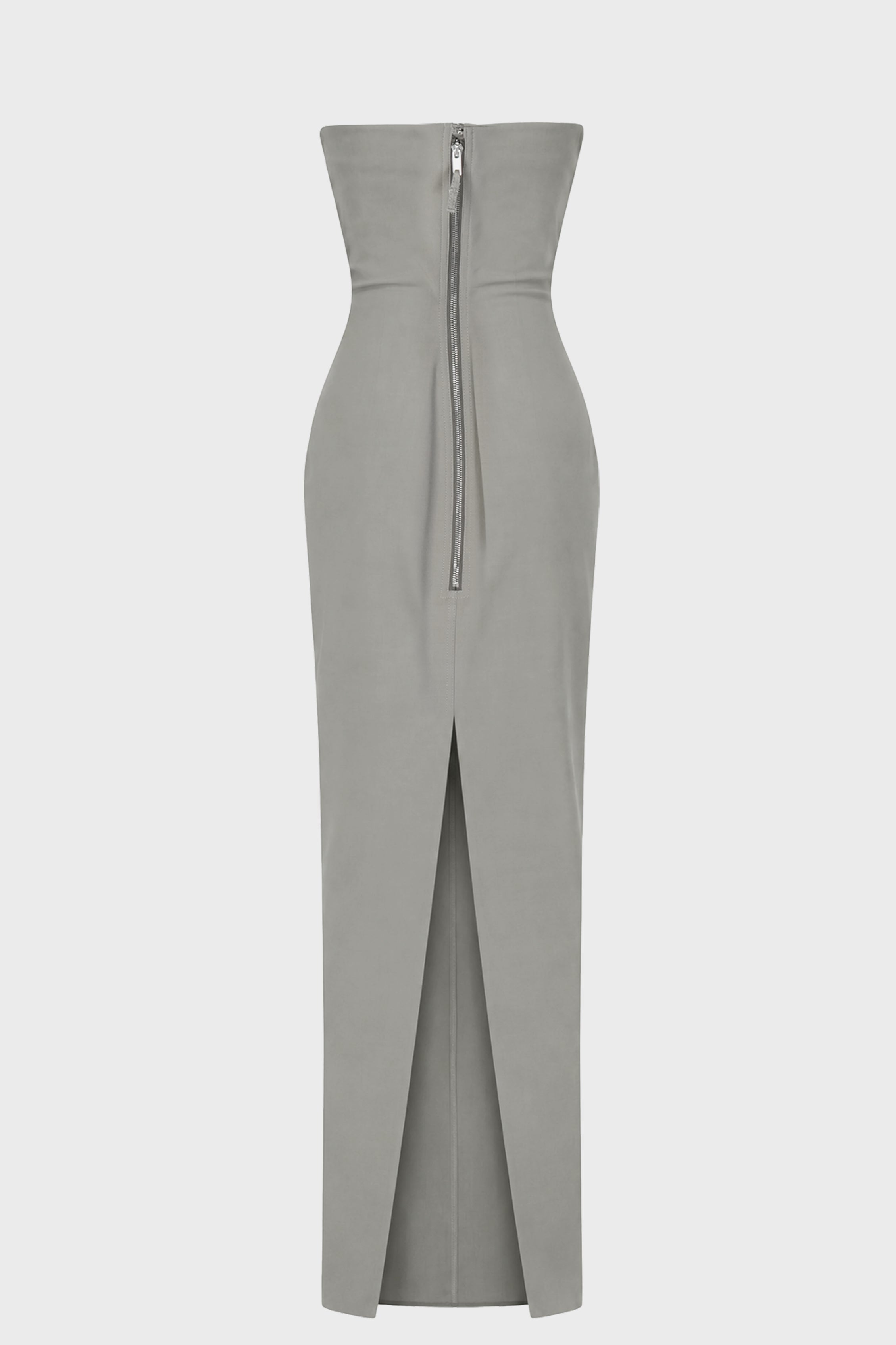 BUSTIER GOWN STEEL