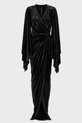 FLAGSLEEVES GOWN BLACK