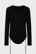 HAMAR WRINKLED SERAFINO TOP BLACK
