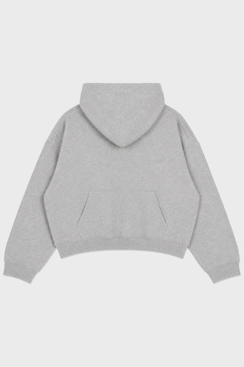 ATHLETIC LOGO HOODIE GREY MELANGE