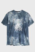 TROMPE L'OEIL DENIM PRINTED T-SHIRT BLUE