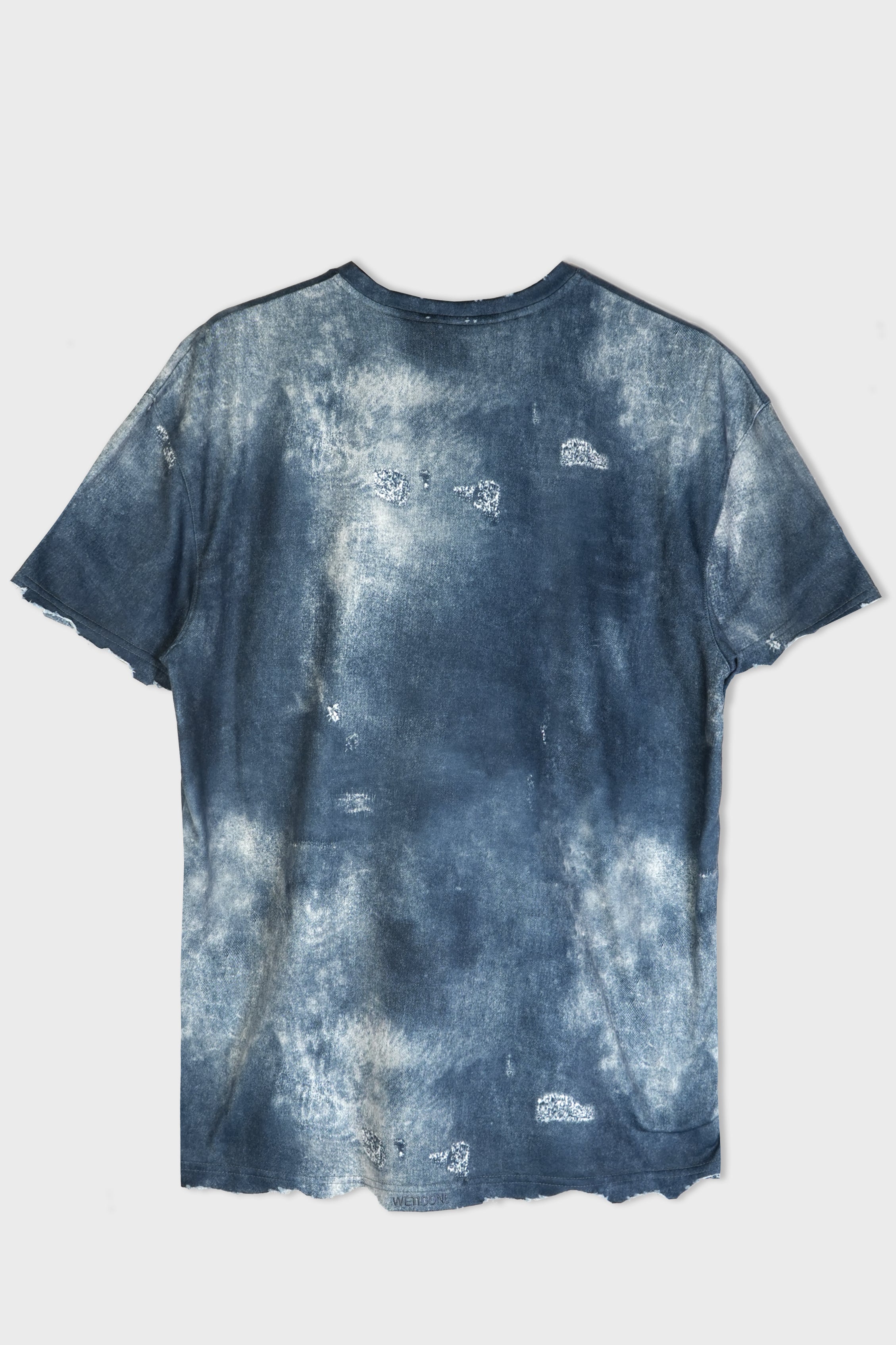 TROMPE L'OEIL DENIM PRINTED T-SHIRT BLUE