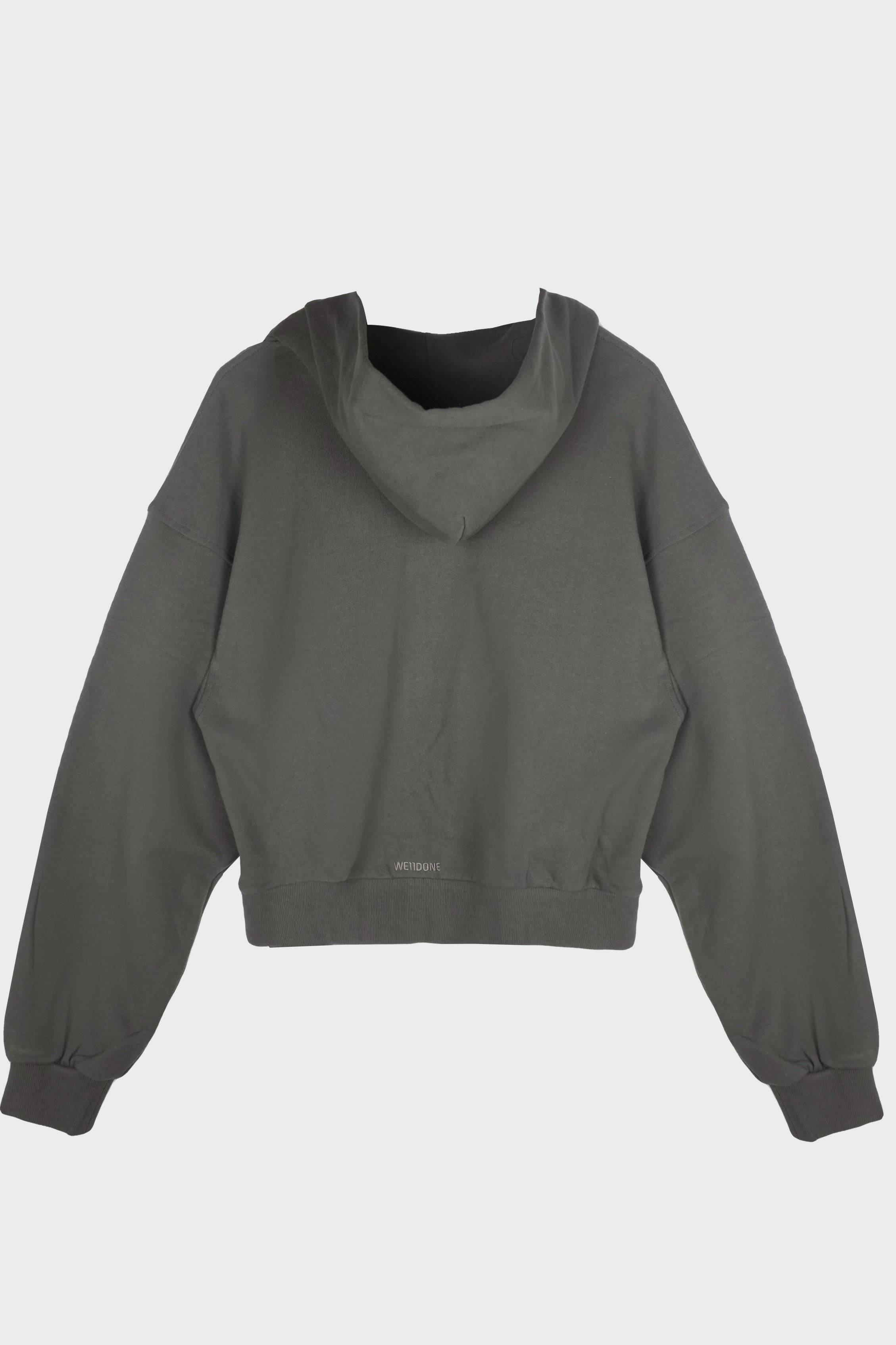 DOODLE TEDDY HOODIE ZIP-UP DARK GREY