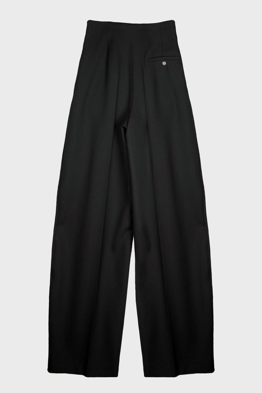 HIGH WAIST MASCULINE STRAIGHT PANTS BLACK