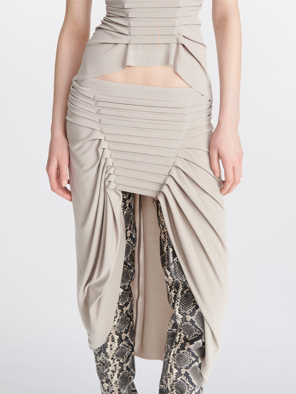 VENTRAL DRAPED SKIRT