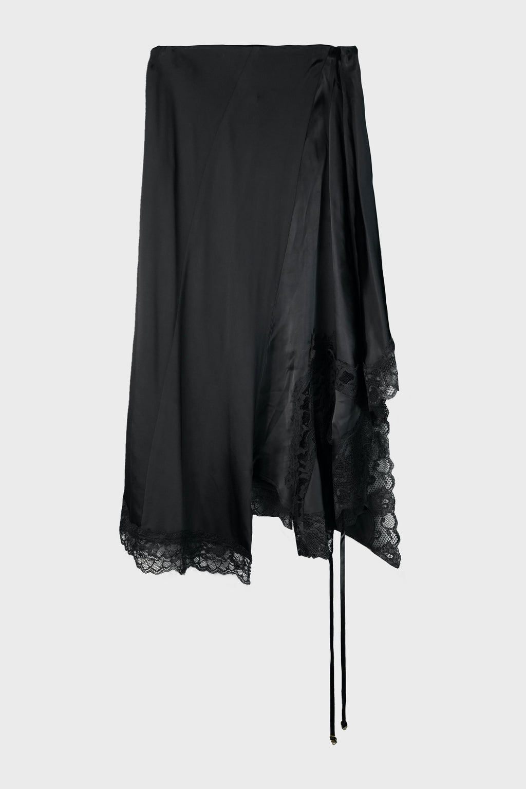 REWORKED LINGERIE SKIRT BLACK