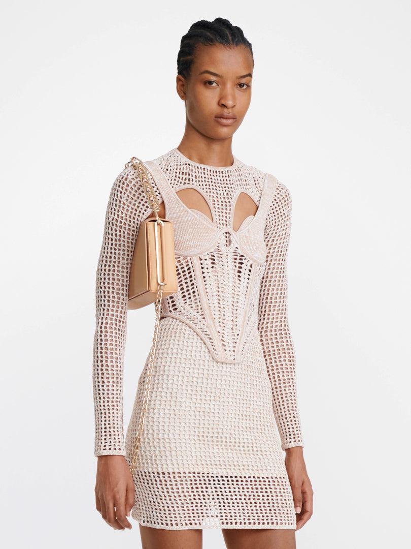 STIRRUP CROCHET MINI DRESS