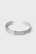 SILVER STITCHED CROSS BRACELET