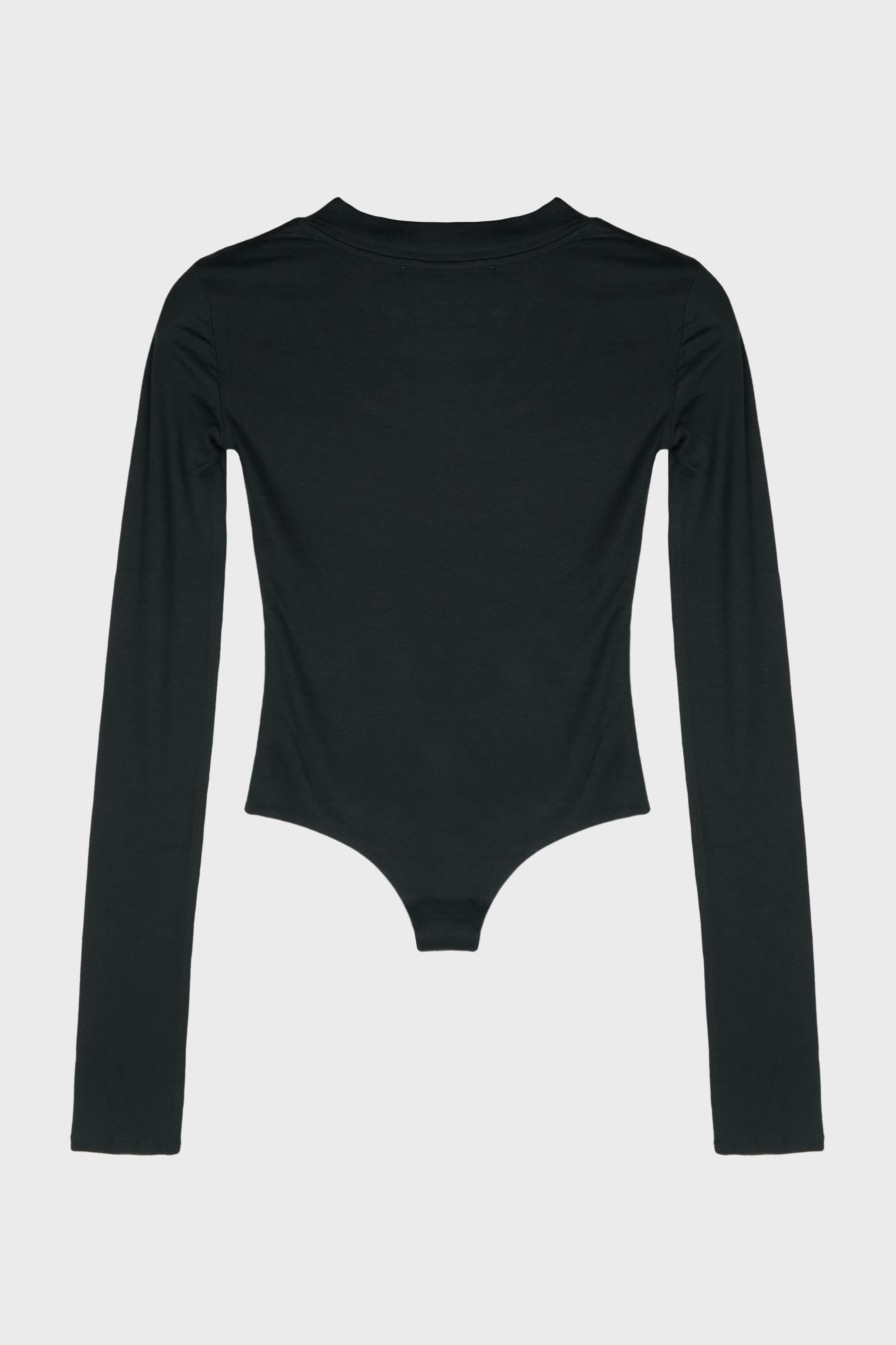 CIRCLE NECK BODYSUIT BLACK