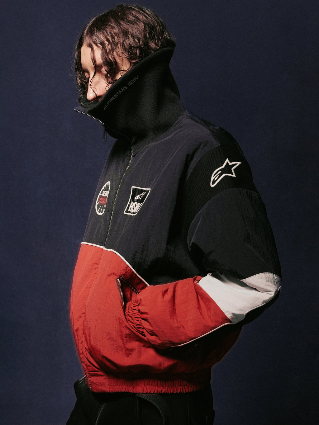 RSRV MEMORIES PADDED JACKET BLACK RED