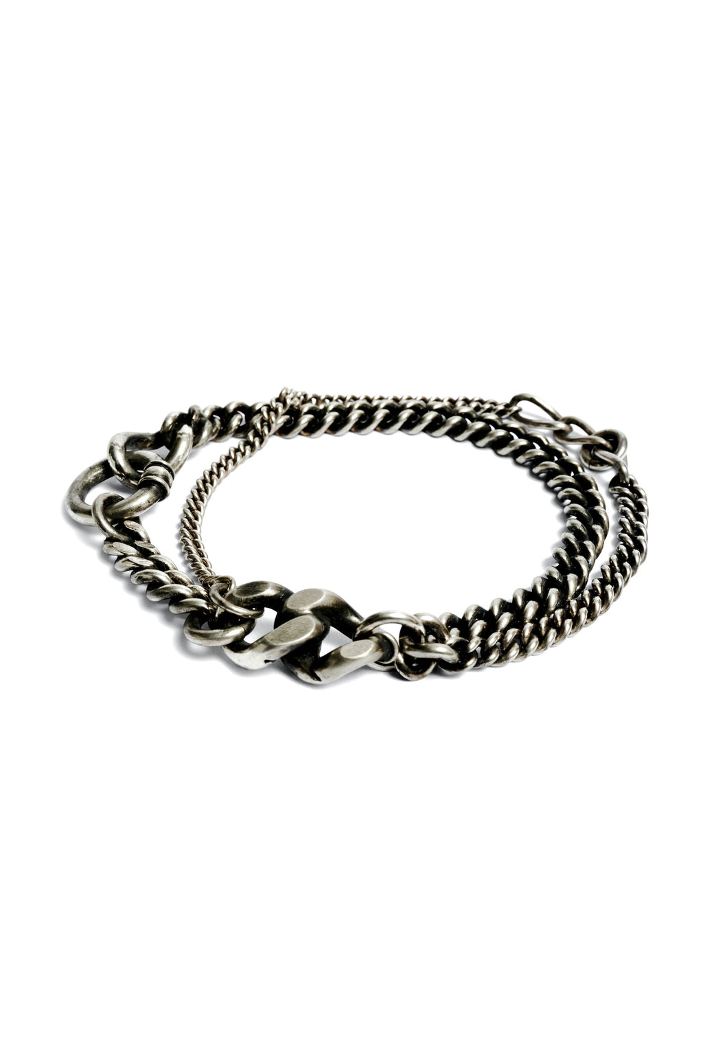 BRACELET TWO CHAINS RING