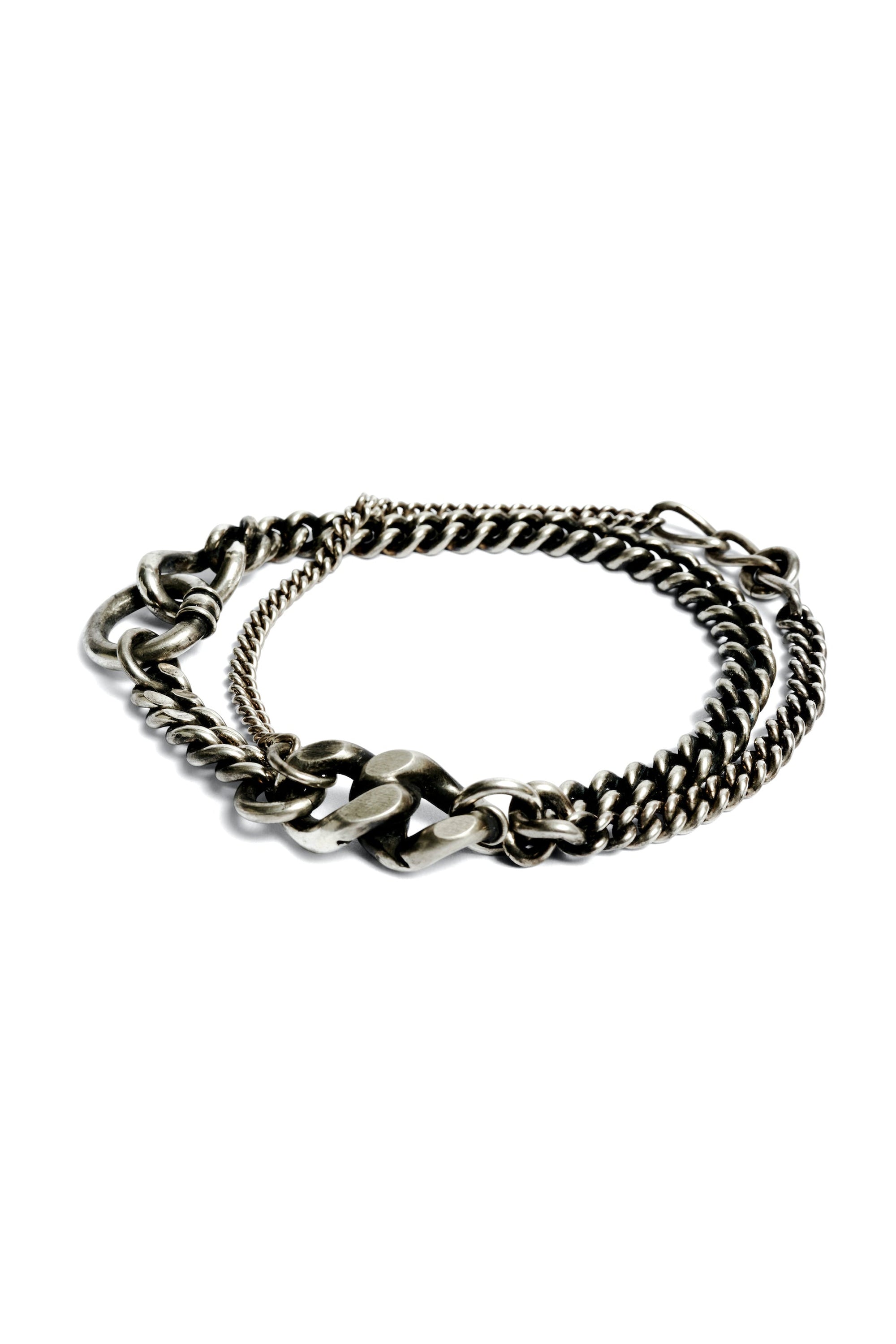 BRACELET TWO CHAINS RING