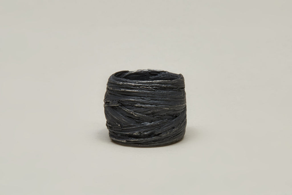 black silver ring
